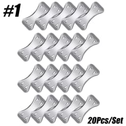 10/20/30Pcs Replacement Elastic Bandage Wrap Stretch Metal Clips Fixation Clamps Hooks First Aid Kit for Sport White/Coffee