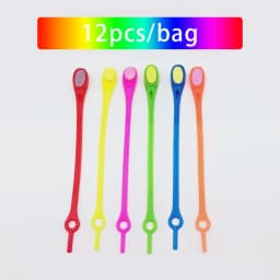12pcs Stretch Silicone Shoelaces No Tie Shoe laces Elastic Laces Sneakers Adults kids Lazy Shoelace for Shoes Rubber Zapatillas