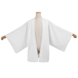Pure White Japanese Haori Kimono Open‑Front Coat, Traditional Loose Japanese Outerwear, Suitable For Role‑Play & Stage Costumes