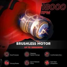 Brushless Leaf Blower for Milwaukee 18V Battery Cordless Jobsite Air Blower 6-Speed Up to 180MPH Vacuum Cleaner (No Battery)