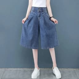 Ladies Straight Cylinder Pants 2024 Spring Summer Elegant Appear Thin Women's Jeans Casual Comfortable Femme Middle Pants