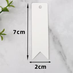 50-100pcs 7x2cm White Kraft Paper Tags Blank Handmade Gift Hang Tag Labels Jewelry Box Card Bags Packing Decoration DIY Craft