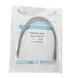 10pcs/pack Dental Orthodontic Stainless Steel Round/Rectangular Wire Ovoid Form Dentist Material Dental Arch Wire