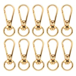 10-100pcs 9mm Metal Buckle Swivel Clasp Bag Strap Carabiner Spring Clip Keychain Snap Hook Webbing Hardware Accessory