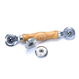 1Pc Wooden Handle And Steel Wheels Rolling Tool For Double Window Installation Hand Spline Roller Household Durable Screen Door