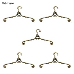 5Pcs Retro Mini Alloy Hangers For Ob11 Doll 4/6.5cm Hangers Dollhouse Furniture Toy Toy Bedroom Decoration Dolls Accessories