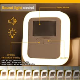 Led Smart Night Light Motion Sound Sensor Night Light Brightness Adjustment Night Light Bedroom Lamp Staircase Decorative Lamps