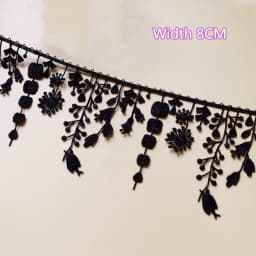 Lace Tassel Trims for DIY, Handmade Necklace Pendant, Pink, White Flowers, Leaves, Home Sofa Curtain Skirt, RS3031