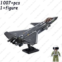 Military F/A-18E Super BumbleBee Strike Hornet Fighter Plane Building Blocks War Bricks Classic Model Educational Kids MOC Toys