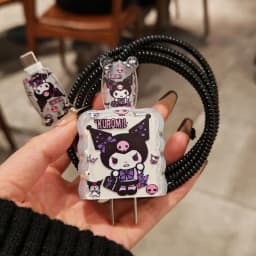 Cartoon Cute Demon Angel Kitten Charger Case Cable Protector for iPhone 18W/20W Charging Cable Data Damage-proof Holiday Gift