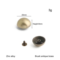 30/100/200PCS 8-20mm Mushroom Dome Bolt Metal Round Button Rivets For Handbag Clothing Decoration Screw Back Studs Accessories