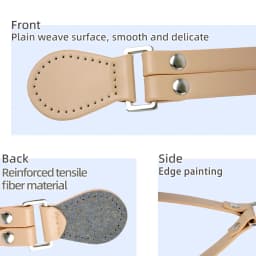 1 Pair of Multifunctional Hand Stitched Sewn Leather Bag Straps Handles Replacements for Single Shoulder Held Bags Accessories