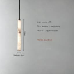 Light Luxury Marble Pendant Light, Modern Minimalist Living Room, Dining Room, Bedroom, Bedside Lamp, Duplex Long Pendant Light