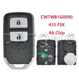 Datong World CWTWB1G0090 4A Chip 433MHz Car Remote Key For Honda Accord Inspire Fit HRV Venzel Jazz Envix Crider City Sport