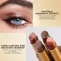 High-Temperature Resistant Makeup OPE Triple Color Eyeshadow Stick Commuting and Dating Eye-Enhancing Eyeshadow Pencil