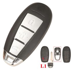 jingyuqiin Remote Car Key Blank Fob Shell Case For Suzuki Swift SX4 Vitara 2010-2016 TS008 / TS007 Smart Key With Small Key