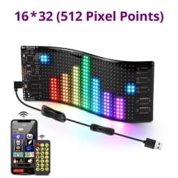 16x96 LEDs Matrix Pixel Panel,Scrolling Bright Advertising LED Signs Lights,USB Flexible 5V LED Car Sign Bluetooth App Control