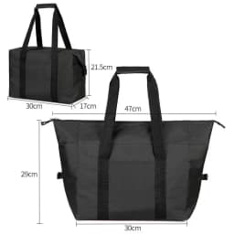 Large Capacity Insulated Tote Bag, Foldable Cooler Bag, Student Work Lunch Bag, Outdoor Picnic Bag