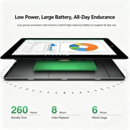 10.1 INCH 8GB LPDDR4 RAM 128GB ROM Windows 10 Intel Celeron N4120 CPU 2.6GHz 1920×1200 IPS Screen 2.4G+5G Dual WIFI