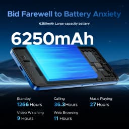 DOOGEE Note 59 5G Smartphone Android 15 NFC Cellphone 6.75" Screen 32GB (8+24) 128GB Unisoc T820 6250mAh Battery Mobile Phone