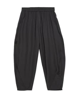 [EAM] High Elastic Waist Black Pleated Long Wide Leg Trousers New Loose Fit Pants Women Fashion Tide Spring Summer 2026 1U320