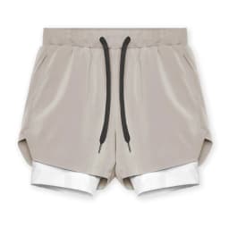 Men's 2-in-1 Running Shorts Quick Dry Gym Sports Shorts Double Layer Breathable Beach Fitness Inner Lining Summer 2025