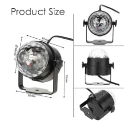 RGB Strobe Stage Night Light for Home KTV Party Club Bar Dance Christmas Gift Lighting Effect Sound-activated Disco Ball Lamp