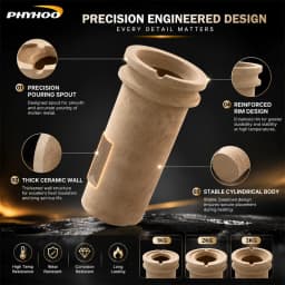 PHYHOO High Temperature Ceramic Crucible 1KG 2KG 3KG High Heat Resistant Melting Casting Cup For Gold Silver Jewelry Making Tool