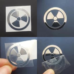 Nuclear Radiation Danger Warning Biochemical Radiation Metal Stick Mobile Phone Tablet Laptop Personality Metal Sticker