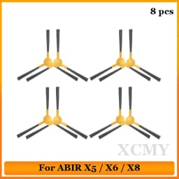 For ABIR X5 X6 X8 Genio Navi N600 Robotic Vacuum Cleaner Replacement Parts 3-Arm Main Side Brush Hepa Filter Spare Parts