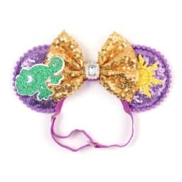 Mouse Ears Adjustable Headband Cartoon Sequin Bows Headband Birthday Party Christmas Princess Cosplay Costume For Women Adult