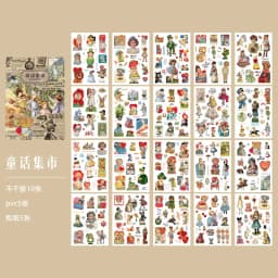 20 Sheets Large size Euramerican Style Sticker Book Washi Paper Journal DIY Material Decoration Memo Pad Scrapbook Stationery