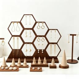 Jewelry Display Rack Walnut Earrings Necklace Rack High-end Combination Jewelry Store Display Photography Props