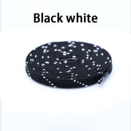 1Pair Mixed Color Shoe Laces Black and White Stripe Double Flat Shoelaces Sneakers Casual Shoes Shoelace