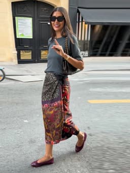 Fashion Patchwork Print Women's Skirt Wrap Tie Long Midi Straight Loose Short Skirts Chic 2026 Spring Autumn New Street Wear