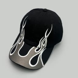 American Embroidered Flame Double-edged Blade Baseball Hats New Men Women Sunshade Personal Versatile Niche Fashion Peaked Caps