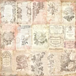 25Pcs/Pack Vintage Perfume Rose Sticker DIY Craft Scrapbooking Album Junk Journal Decorative Stickers