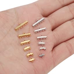 20pcs Stainless Steel Layer Clasp Bails Pendant Loops Drop Connectors 18K Fashion DIY Necklace Bracelet Jewelry Making Supplies