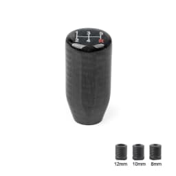 5/6 Speed Carbon Fiber Style Gear Shift Knob JDM Universal Shape Manual Transmission Shifter Lever Knob 8MM 10MM 12MM