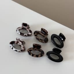 Korean Style Leopard Print Hair Claw Flower Bangs Clip Hair Accessories Set Small Clips