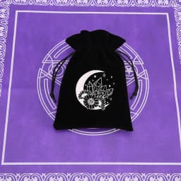 1Pcs 13x18cm Tarot Storage Velvet Bag Drawstring Pocket Board Game Card Embroidery Package Witchcraft Supplies for Altar Tarot