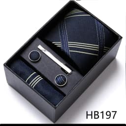 Top Grade Holiday Gift Box 7.5 CM Green Print Tie Pocket Squares Cufflink Set Gravatas Man Suit Accessories Fit Formal Party