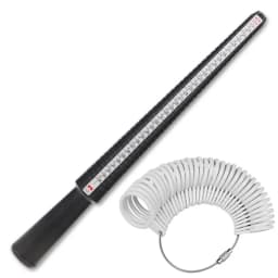 Multi-Purpose Professional Ring Sizer Measuring Tool Plastic Jewelry Mandrel Stick Finger Gauge for Ring Size Determination