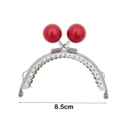 8.5/10.5cm Candy Color Beads Silver Metal Purse Frame Handle for Clutch Bag Handbag Accessories Making Kiss Clasp Lock