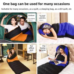 Heated Down Cotton Sleeping Bags USB Power Supply Backpacking Lightweight Waterproof Gear Equipment for Outdoor Travel Hiking