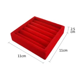 Mini Velvet Tray for Rings, Bracelets, and Earrings - Ideal for Jewelry Display and Storage