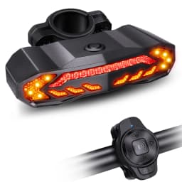 WSDCAM Smart Bike Tail Light with Turn Signals Bike Alarm Horn with Remote Rechargeable Waterproof Bike Rear Bike Brake Light