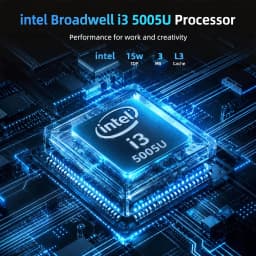 Texhoo MINI PC Intel Core I3 5005U 5th Gen CPU 8G RAM 128G SSD NVMe*2 HDMI*2 Dual LAN 15W Soft Router Signage Office Computer