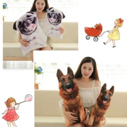 45CM 3D Simulation Dog Pillow Sleeping Doll Creative Plush Toys Dog Hound Shar Pei Cushion Soothing Toy For Girl Gifts