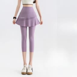 Fake Two Short Skirt Pants with Summer Pockets Crotch Half Skirt for Women High Waisted Oversized Quick Drying Sports Yoga Pants